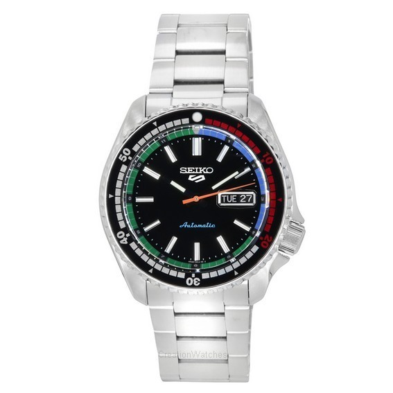 Đồng hồ nam Seiko 5 Sports SKX Style Đồng hồ bấm giờ Regatta mới Phiên bản đặc biệt Mặt số đen SRPK13K1 100M