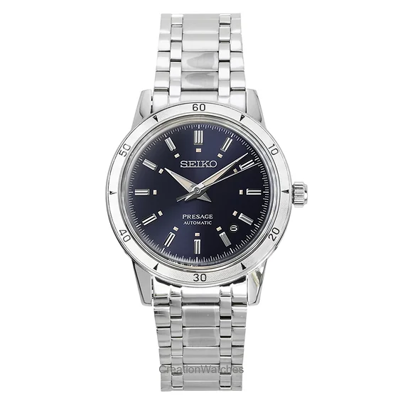 Seiko Presage Style 60’s Stainless Steel Blue Dial Automatic SRPL07J1 Men's Watch