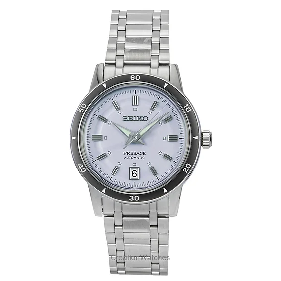 Seiko Presage Style 60's Stainless Steel Light Violet Dial Automatic SRPL73J1 Men's Watch