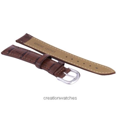 Dark Brown Ratio Brand Leather Watch Strap 18mm