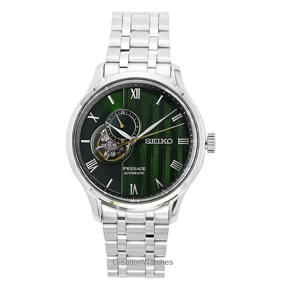 Seiko Presage Japanese Garden Stainless Steel Green Dial Automatic SSA463J1 Men's Watch