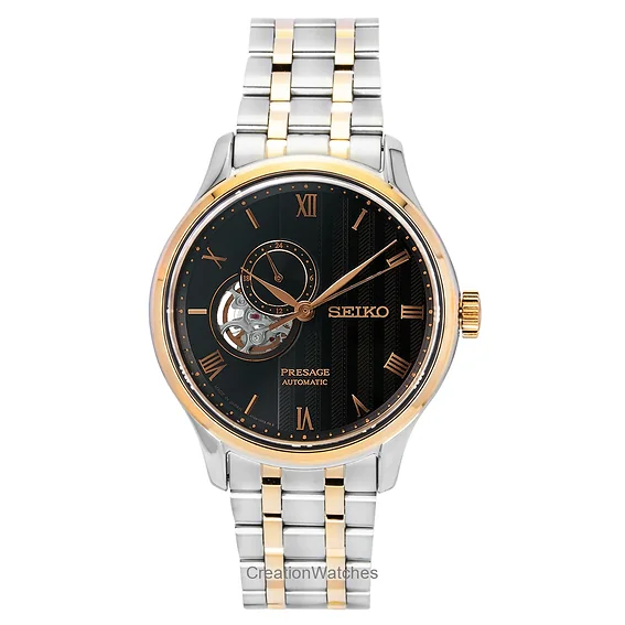 Seiko Presage Japanese Garden Two Tone Stainless Steel Brown Dial Automatic SSA466J1 Men's Watch
