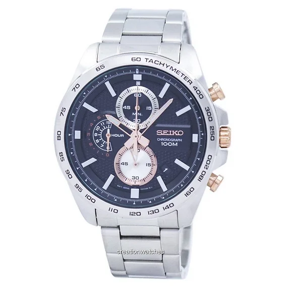 Seiko Sports Chronograph Tachymeter Quartz SSB281 SSB281P1 SSB281P Men's Watch