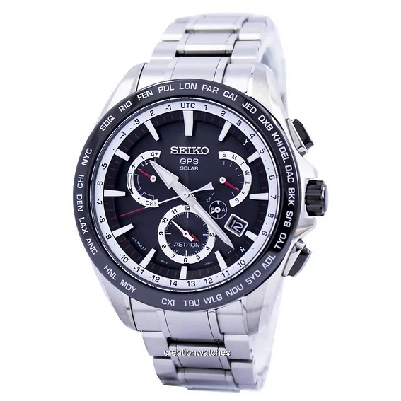Seiko Astron GPS Solar Dual Time Japan Made SSE051 SSE051J1 SSE051J Men's Watch