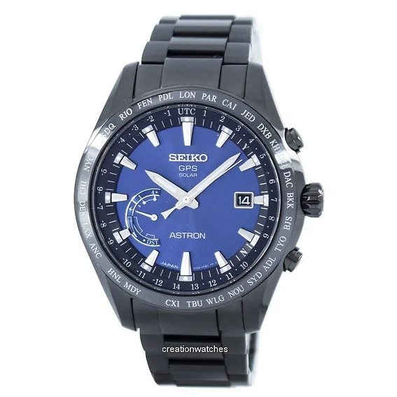 Seiko Astron Titanium GPS Solar World Time Japan Made SSE111 SSE111J1 SSE111J Men's Watch