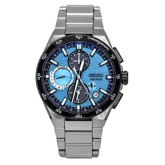 Seiko Astron Starfull Sky GPS Chronograph Limited Edition Blue Dial Solar SSH157J1 100M Men's Watch