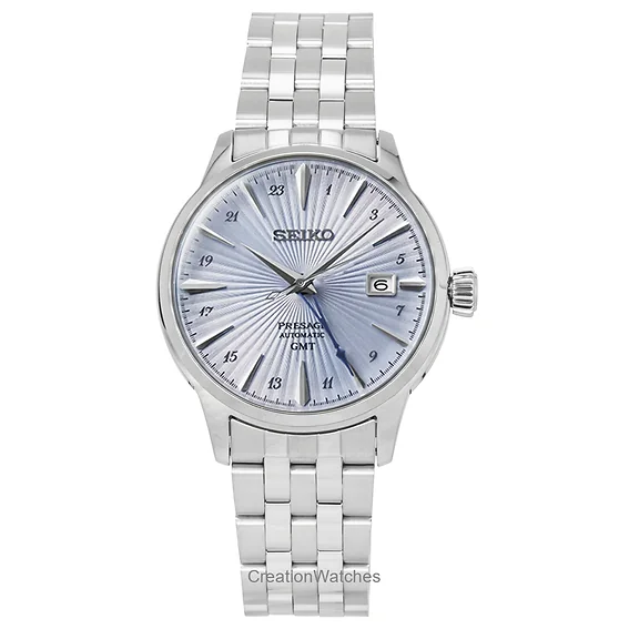 Seiko Presage Cocktail Stainless Steel Light Blue Dial Automatic SSK037J1 Men's Watch