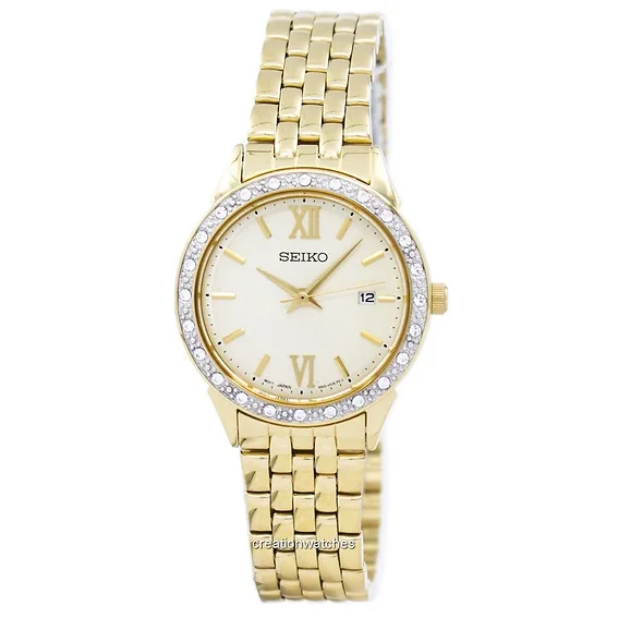 Seiko Quartz Diamond Accent SUR688 SUR688P1 SUR688P Women's Watch