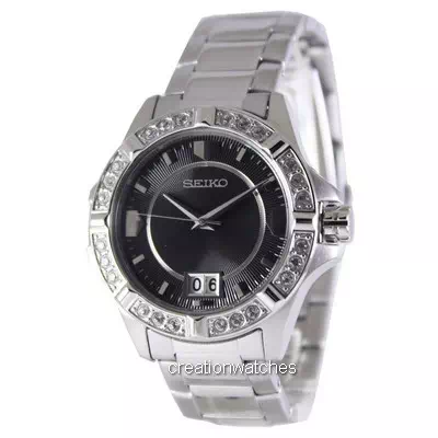 Đồng hồ Seiko Quartz Crystal Black Dial SUR807 SUR807P1 SUR807P Đồng hồ nữ  vi