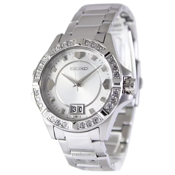 Seiko Quartz Crystals White Dial SUR809 SUR809P1 SUR809P Women's Watch