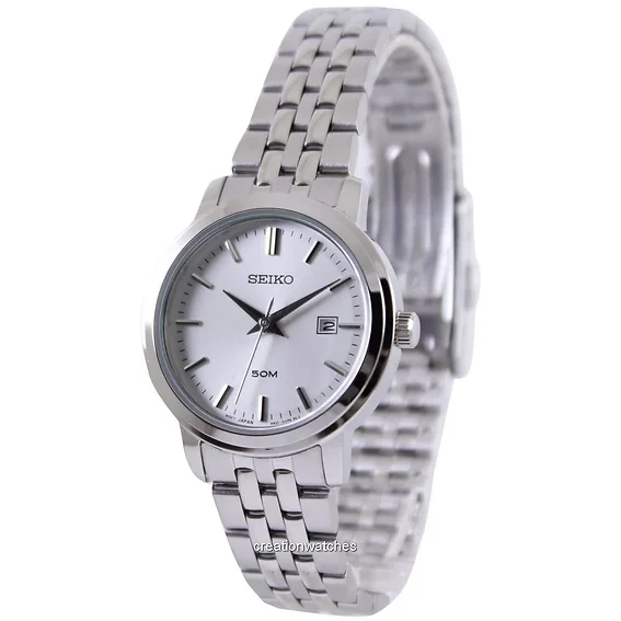 Seiko Quartz Silver Dial SUR831P1 SUR831P Women's Watch