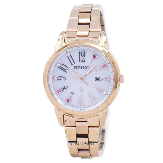 Seiko Solar Japan Made Diamond Accent SUT302 SUT302J1 SUT302J Women's Watch