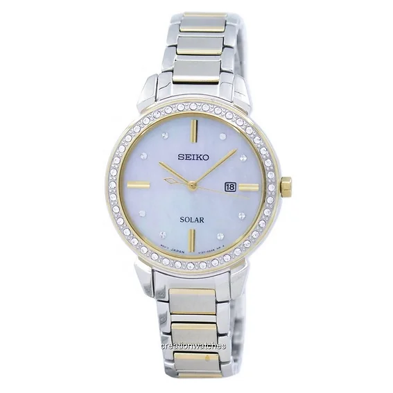 Seiko Solar Diamond Accent SUT328 SUT328P1 SUT328P Women's Watch