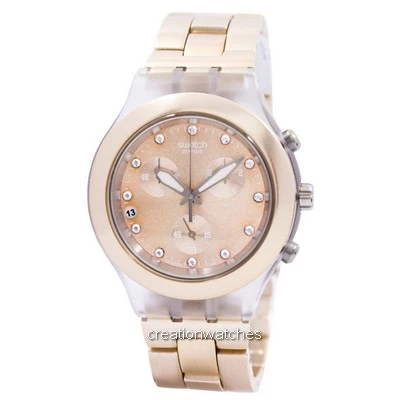 Swatch Irony Diaphane Full-Blooded Caramel Chronograph SVCK4047AG Unisex Watch