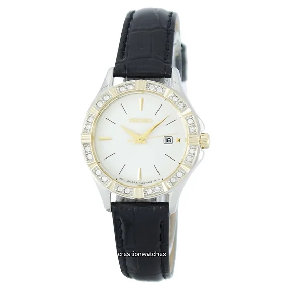 Seiko Quartz Diamond Accent SXDF24 SXDF24P1 SXDF24P Women's Watch