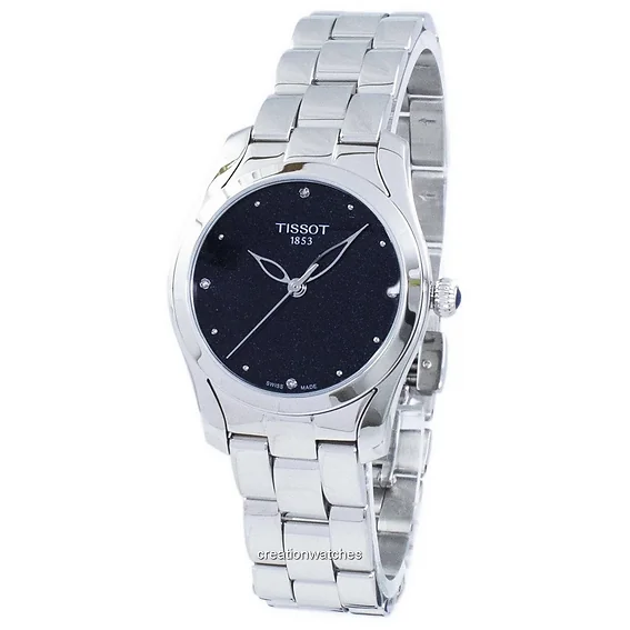 Tissot T-Wave Quartz Diamond Accents T112.210.11.046.00 T1122101104600 Women's Watch