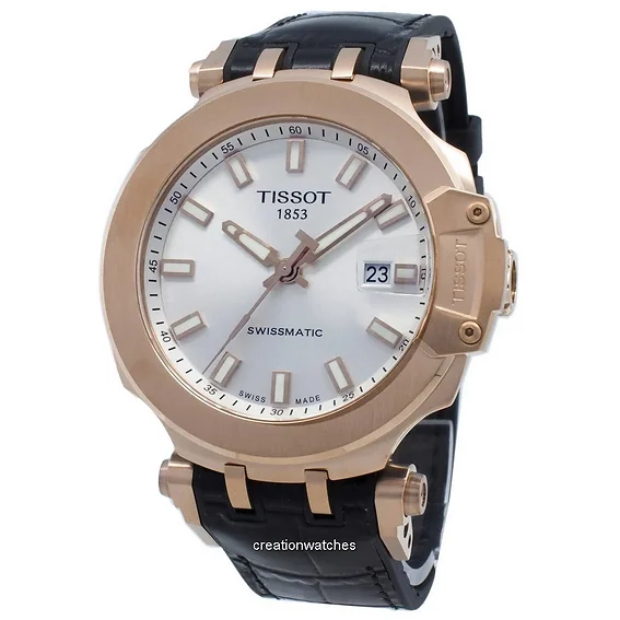 Tissot Orologio Sportivo T1154073703100 - Automatico, Cassa 48.8mm, Gomma Oro Rosa