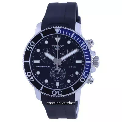 Relógio masculino Tissot T-Sport Seastar 1000 Diver's Chronograph T120.417.17.051.02 T1204171705102 300M