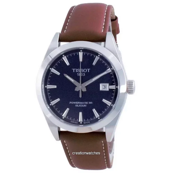 Tissot T-Classic Gentleman Powermatic 80 Silicium Automatic T127.407.16.041.00 T1274071604100 100M Men's Watch