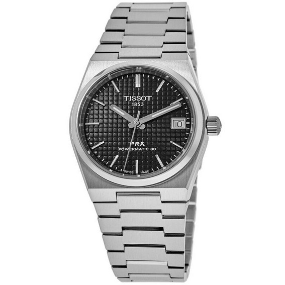 天梭式 PRX T-Classic Powermatic 80 黑色錶盤自動 T137.207.11.051.00 100M 男女通用手錶