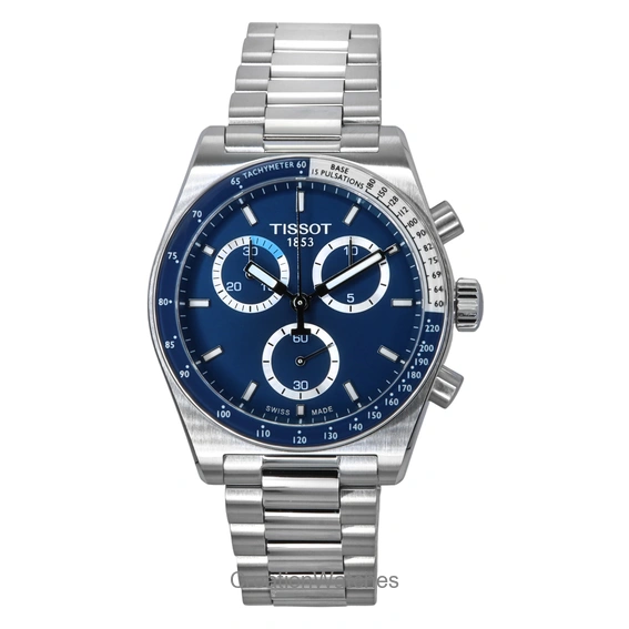 Tissot PR516 Chronograph Stainless Steel Blue Dial Quartz T149.417.11.041.00 100M Men's Watch