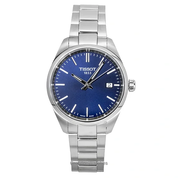 TISSOT PR 100 クォーツ　100M防水　ブルー文字盤 Tissot PR 100 Stainless Steel Blue Dial Quartz mens watch