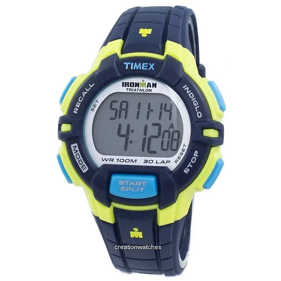 Timex Sports Ironman Triathlon Rugged 30 Lap Indiglo Digital T5K814 Men's Watch