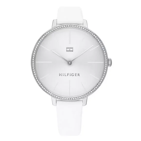 Tommy Hilfiger Kelly Silver Dial Leather Strap Quartz 1782109 Women's Watch