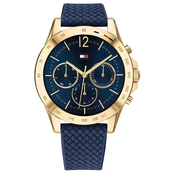Tommy Hilfiger Haven Blue Dial Silicon Strap Quartz 1782198 Women's Watch