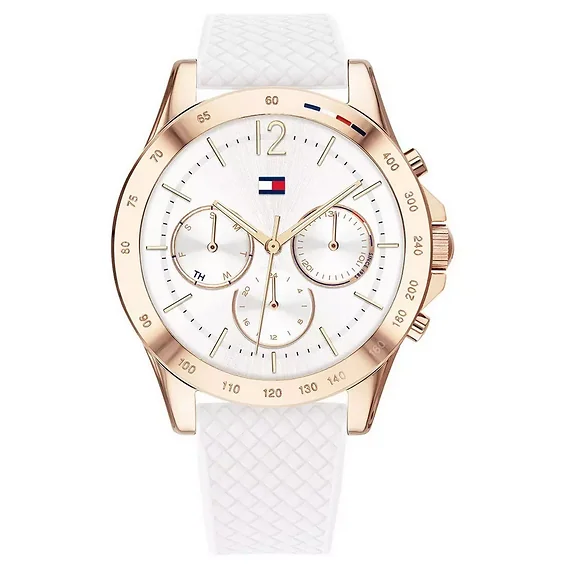 Tommy Hilfiger Haven White Dial Silicon Strap Quartz 1782199 Women's Watch