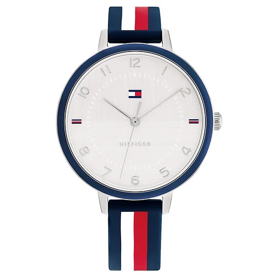 Tommy Hilfiger Florence Multicolor Silicone Strap White Dial Quartz 1782584 Women's Watch