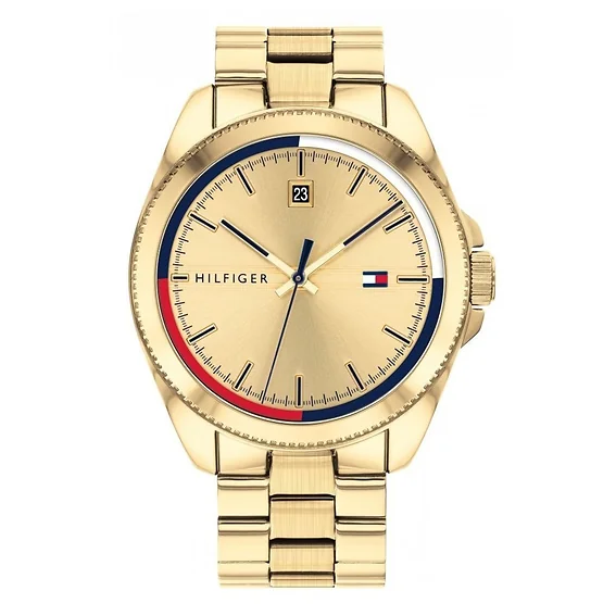 Tommy Hilfiger Riley Gold Tone Stainless Steel Gold Tone Dial Quartz 1791686 Men's Watch