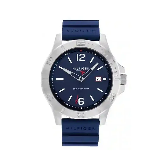 Tommy Hilfiger Ryan Silicone Strap Blue Dial Quartz 1791991 Men's Watch