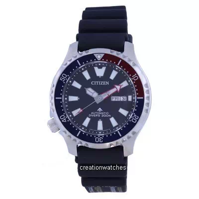 Refurbished Citizen Promaster Asia Fugu Limited Edition Black Dial Automatic Diver's NY0110-13E 200M Men's Watch