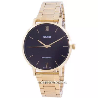 Relógio Casio Analógico Feminino Quartzo LTP-VT01G-1B com Mostrador Preto e Recondicionado
