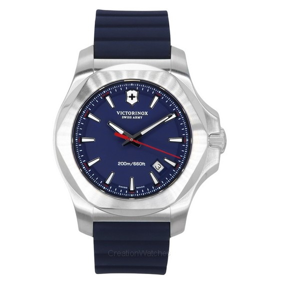 Victorinox Swiss Army I.N.O.X. Rubber Strap Blue Dial Quartz Diver's 241688-1 200M Men's Watch