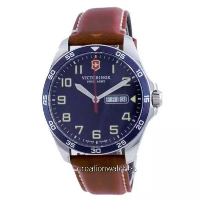 Relógio masculino Victorinox Fieldforce com mostrador azul em aço inoxidável 241848 100M
