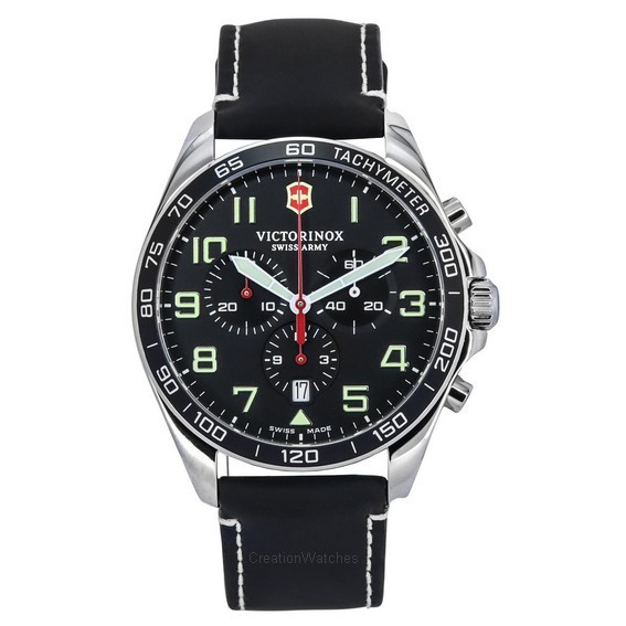 Victorinox Swiss Army Fieldforce Chronograph Кварцевые мужские часы с черным циферблатом 241852 100M