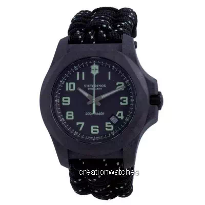 Victorinox I.N.O.X. Carbon Black Textile Diver's Quartz 241859 200M Men's Watch