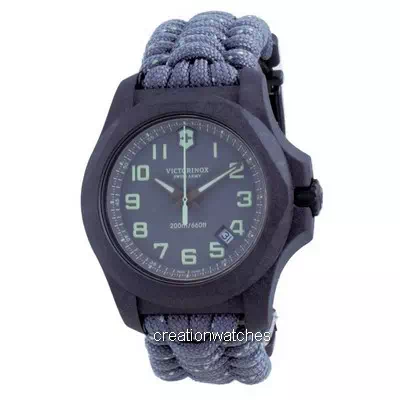 Victorinox I.N.O.X. Carbon Grey Textile Diver's Quartz 241861 200M Men's Watch