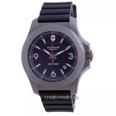 Victorinox I.N.O.X. Black Dial Rubber Quartz 241883 200M Men's Watch