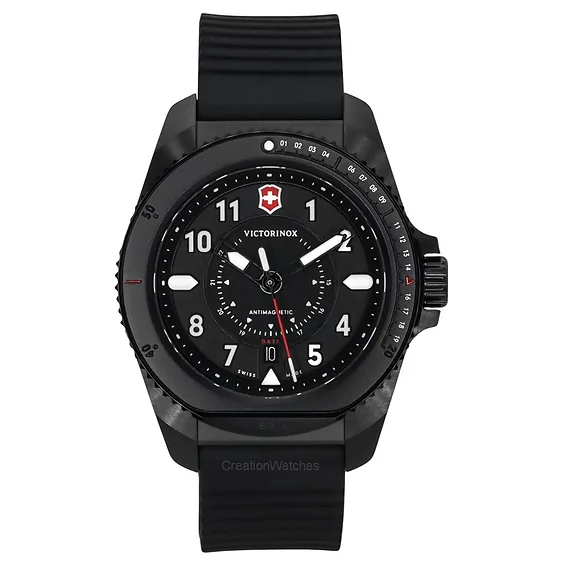 Victorinox Swiss Army Journey 1884 Rubber Strap Black Dial Quartz 241982 200M Men's Watch