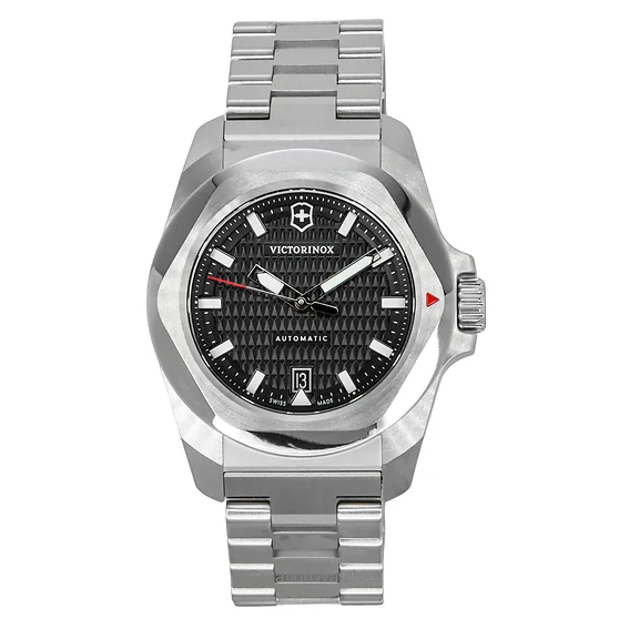 Victorinox I.N.O.X Stainless Steel Black Dial Automatic Diver's 242019 200M Men's Watch