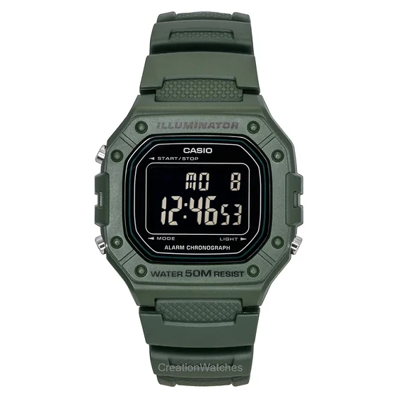 Casio Standard Digital Resin Strap Quartz W-218H-3BV Men's Watch