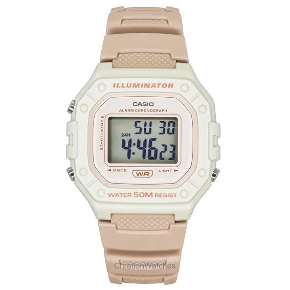 Casio POP Digital Resin Strap Quartz W-218HC-4A2V Unisex Watch