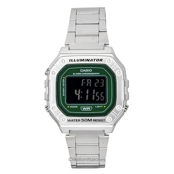 Casio Digital Stainless Steel Quartz W-218HD-3AV Men's Watch