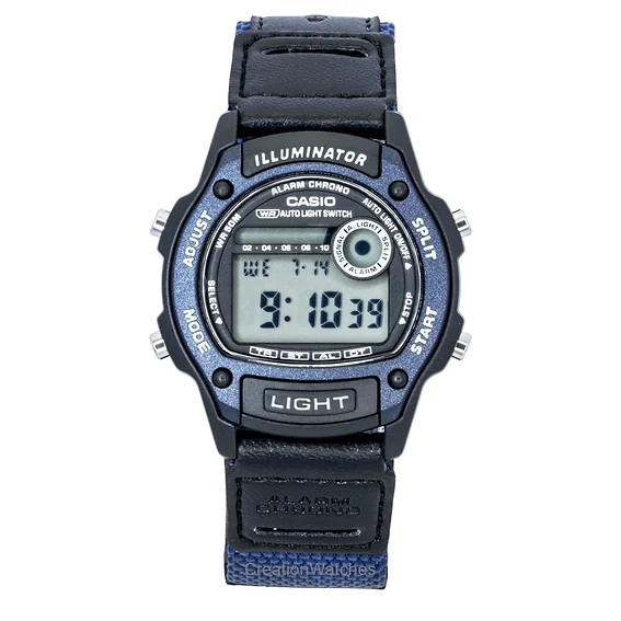 Casio Standard Digital Leather And Cloth Strap Quartz W-220HF-2AV Unisex Watch