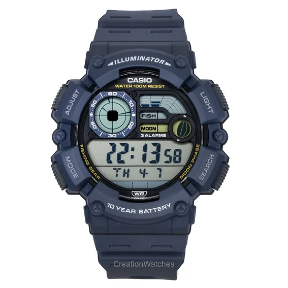 Casio Youth Digital Resin Strap Quartz WS-1500H-2AV 100M Men's Watch