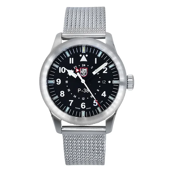 Luminox Air Pilot Lightning GMT Stainless Steel Black Dial Quartz XA.9522 100M Men's Watch