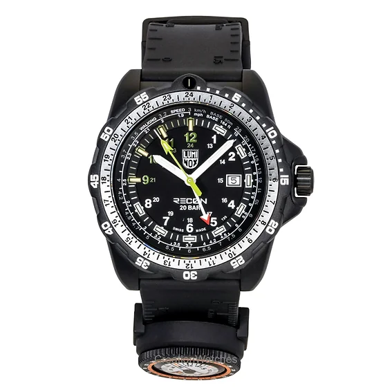 Luminox Recon Nav Spec GMT Rubber Strap Black Dial Quartz Diver's XL.8837.SET 200M Men's Watch